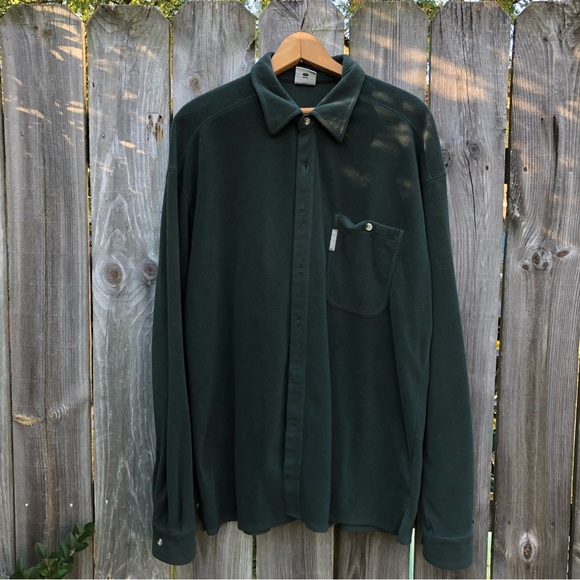 Columbia green fleece button down - Picture 2 of 5